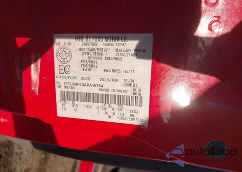 2010 Ford Ranger Sport/Xlt from USA, damaged, VIN 1FTLR4FE3APA16764
